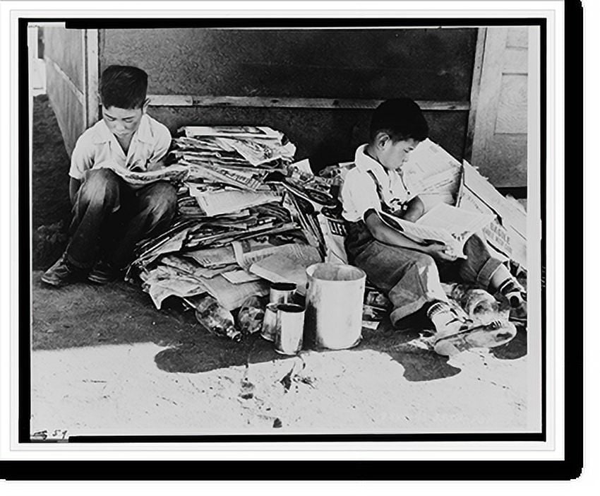 Historic Print, Fresno (Calif.) Assembly Center . Two boys find a gold