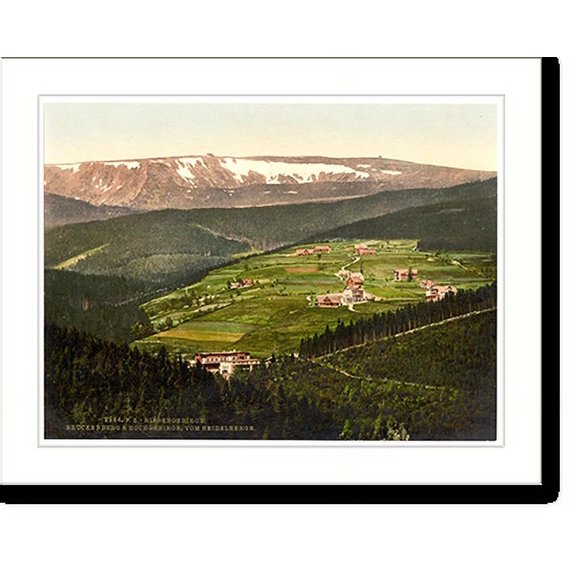 Historic Print, From Heidelberg Riesengebirge Germany, 16" x 20"