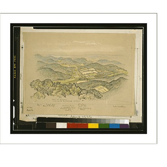 Historic Print, From Mt. Quirauk looking to Blue Ridge summit.Dickinson., 18" x 24"