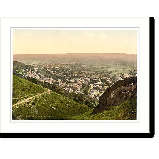 Historic Print, From Prospect Hill Malvern England, 16" x 20"