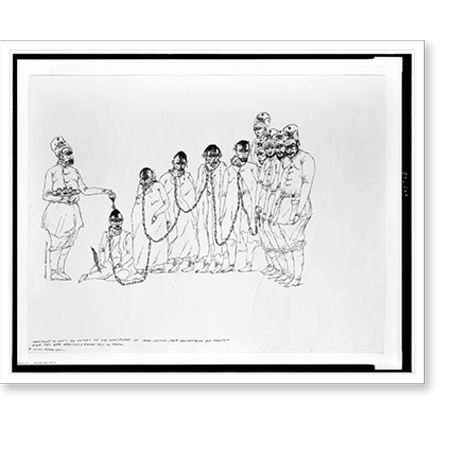 Historic Print, From right to left Editors of the newspapers of peace