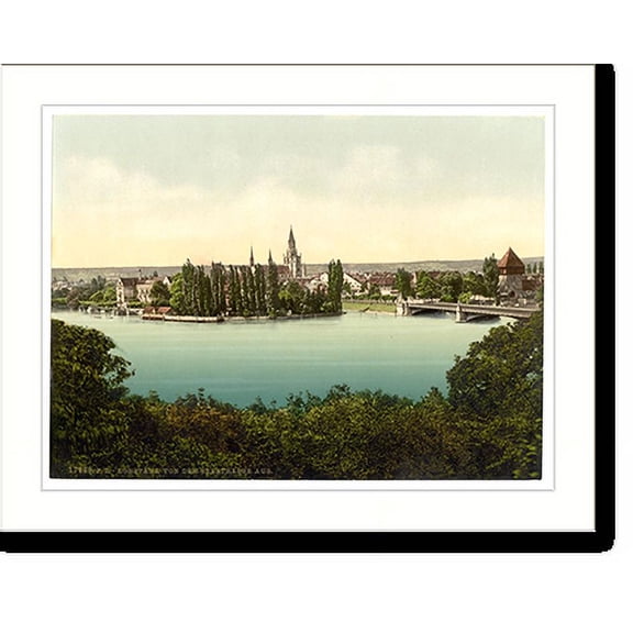 Historic Print, From the Seestrasse Constance (i.e. Konstanz) Baden Germany, 18" x 24"