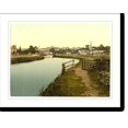 Historic Print, From the river Exeter England, 16" x 20"