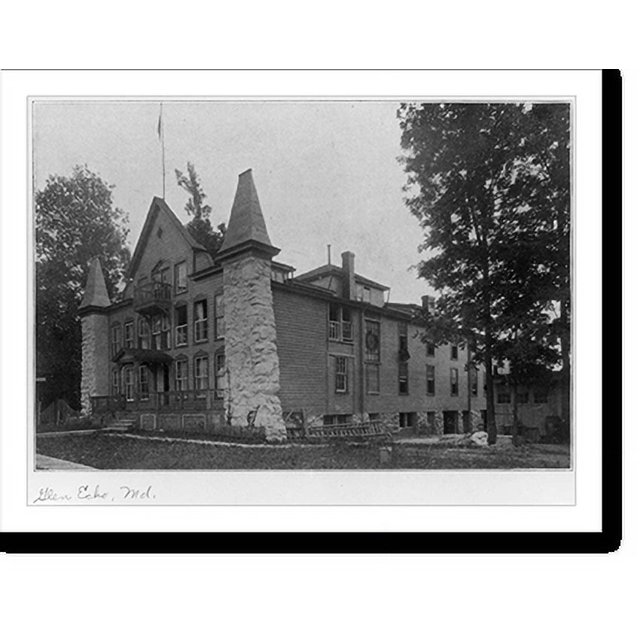Historic Print, [Front and right side of Clara Barton House, Glen Echo