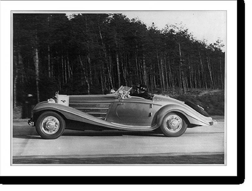Historic Print, [Full side view of Mercedes-Benz convertible being ...