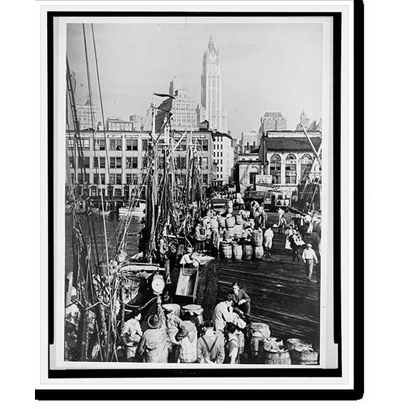 Historic Print, Fulton fish market, New York City, 16" x 20"