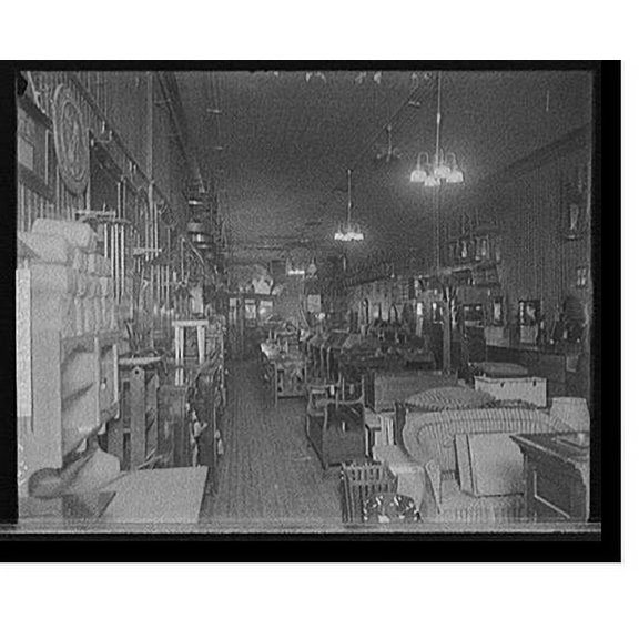 Historic Print, [Furniture store interior, probably Detroit, Mich.], 16" x 20"