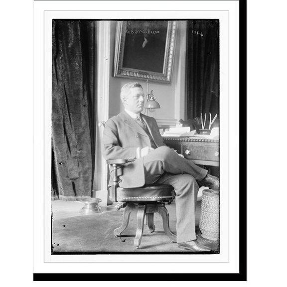 Historic Print, G.B. McClellan, seated three-quarters view, 18" x 24"