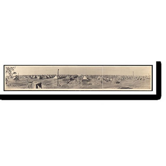 Historic Print, GA A Camp Wheeler Macon 1917 PHOTO, Width 11" x Length 49"