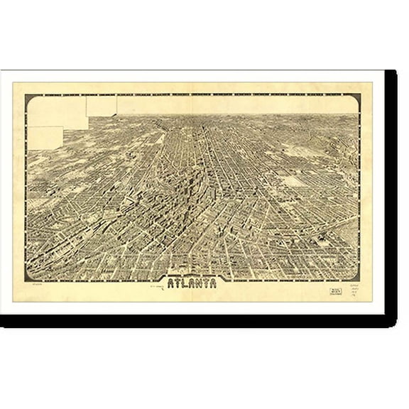 Historic Print, GA Atlanta 1919 MAP, 16" x 20"