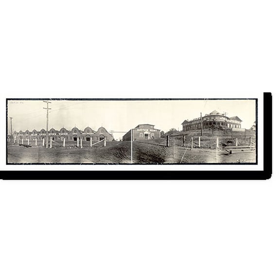 Historic Print, GA Union Stockyards Atlanta 1909 PHOTO, Width 7" x Length 36"