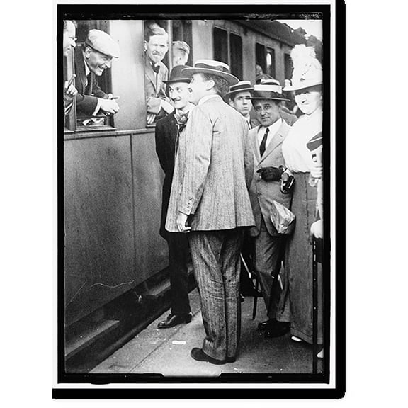 Historic Print, GERARD, JAMES WATSON. AMB. E. & P. TO GERMANY, 1913-1917. AT BERLIN RY. STATION, 16" x 20"