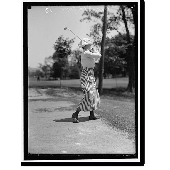 Historic Print, GORDON, MISS EDITH. PLAYING GOLF, 16" x 20"