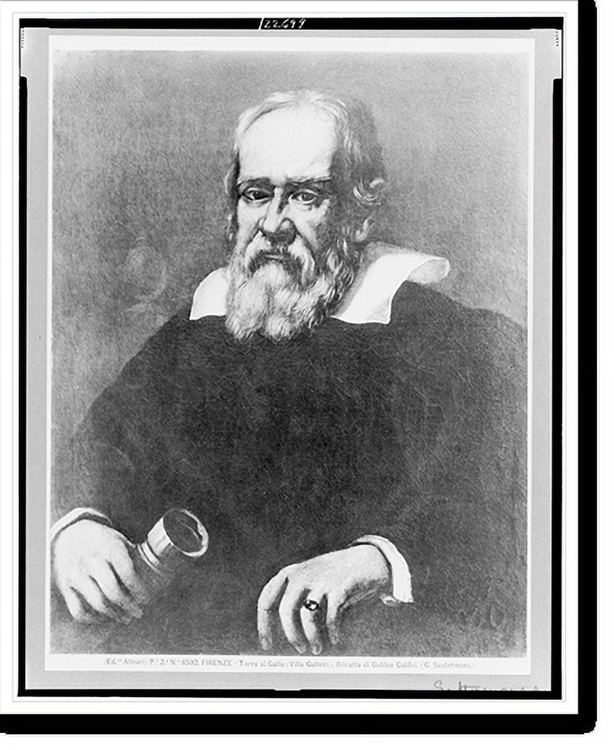Historic Print, [Galileo Galilei, half-length portrait, seated, facing ...