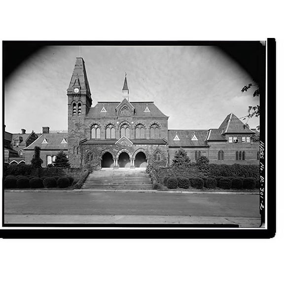 Historic Print, Gallaudet College, Chapel Hall, Seventh & Florida Avenue Northeast, Washington, District of Columbia, DC, 16" x 20"