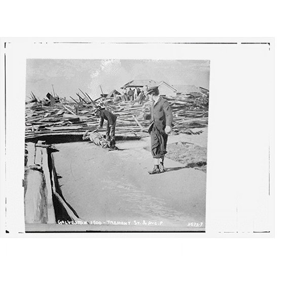 Historic Print, Galveston 1900 - Tremont St. & Ave P, 16" x 20"