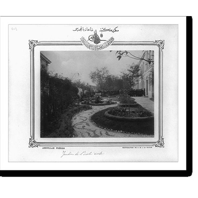 Historic Print, [Garden, Mektebi Mülkiyeyi Sahane (Imperial School of