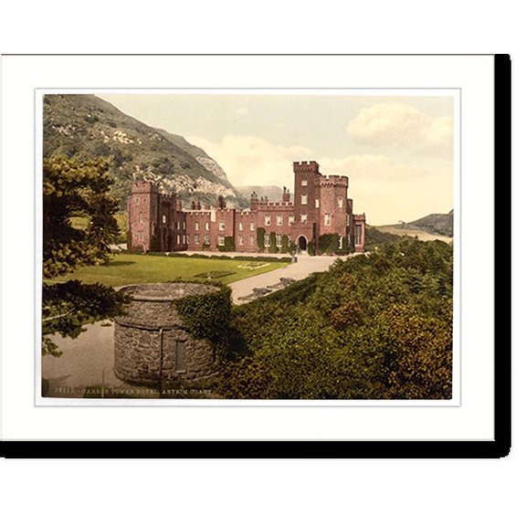 Historic Print, Garron Tower Hotel. Co. Antrim Ireland, 16" x 20"