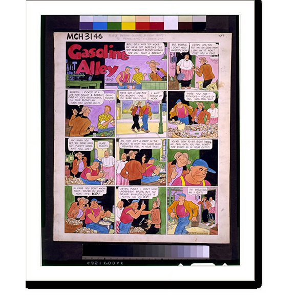 Historic Print, Gasoline Alley. Boy, do I hate top kicks!"", 18" x 24"