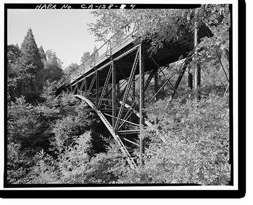 Historic Print, Gault Bridge, Spanning Deer Creek at South Pine Street
