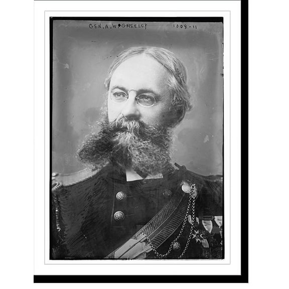 Historic Print, Gen. A.W. Greeley in uniform, 16" x 20"