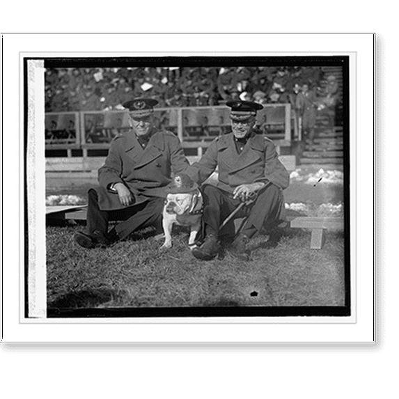 Historic Print, Gen. Lejeune & Gen. Eli Cole at C.U. - Quantico Marine game, 10/31/25, 16" x 20"
