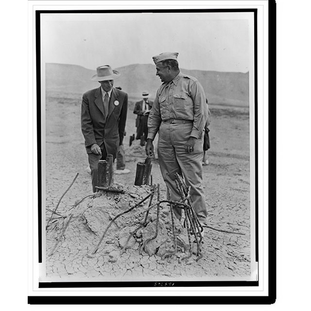 Historic Print, [Gen. Leslie Groves (r) and Dr. J.R. Oppenheimer