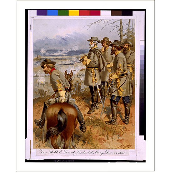 Historic Print, Gen. Robt. E. Lee at Fredericksburg, Dec. 13, 1862.H.A. Ogden. - 2, 16" x 20"