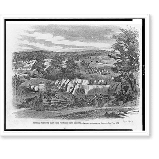 Historic Print, General Fremont's camp near Jefferson City, Missouri