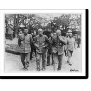 Historic Print, [General Ken-ichi Oshima, 1858-1947, Minister of War, walking with Generals Tanaka and Uehara, 1918], 16" x 20"