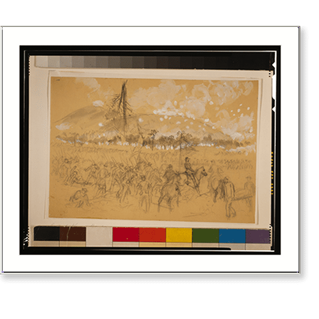 Historic Print, [General Sherman at the Battle of Kennesaw Mountain, Ga