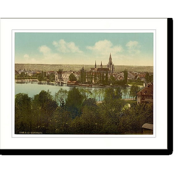 Historic Print, General view from the hotel Constance (i.e. Konstanz) Baden Germany, 18" x 24"