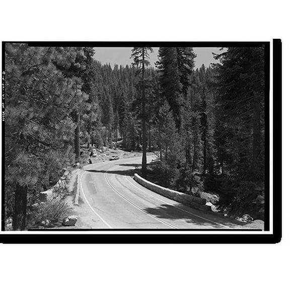 Historic Print, Generals Highway, Lodge Pole Bridge, Spanning Marble Fork of Kaweah River, approximatel, Three Rivers vicinity, Tulare County, CA - 6, 16" x 20"