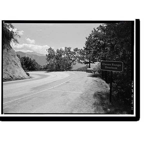Historic Print, Generals Highway, Three Rivers vicinity, Tulare County, CA - 108, 16" x 20"