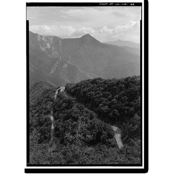Historic Print, Generals Highway, Three Rivers vicinity, Tulare County, CA - 96, 18" x 24"