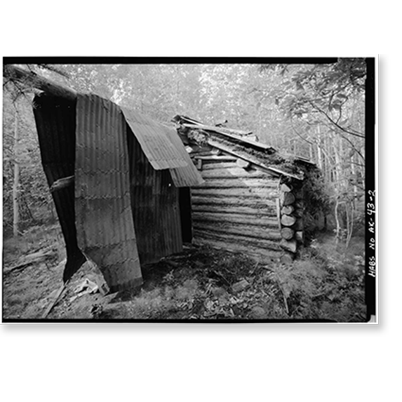 Historic Print, George McGregor Cabin, Yukon River near Coal Creek, Circle vicinity, Yukon-Koyukuk Census Area, AK - 2, 16" x 20"