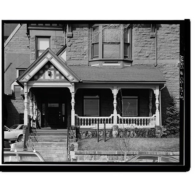 Historic Print, Schleier Mansion, 1665 Grant Street, Denver
