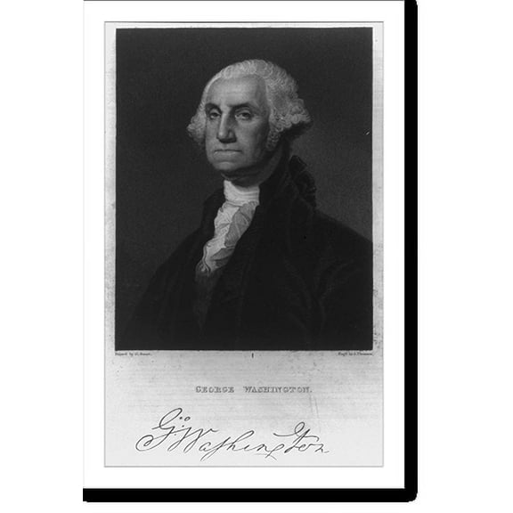 Historic Print, [George Washington, bust portrait, facing left], 18" x 24"