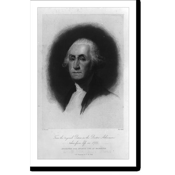 Historic Print, [George Washington, head-and-shoulders portrait, facing left], 18" x 24"