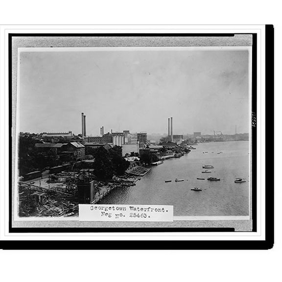Historic Print, Georgetown waterfront, 16" x 20"