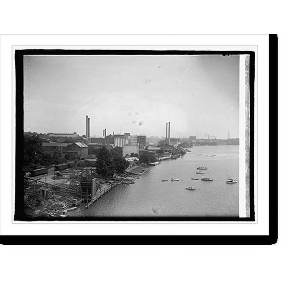 Historic Print, Georgetown waterfront, 18" x 24"