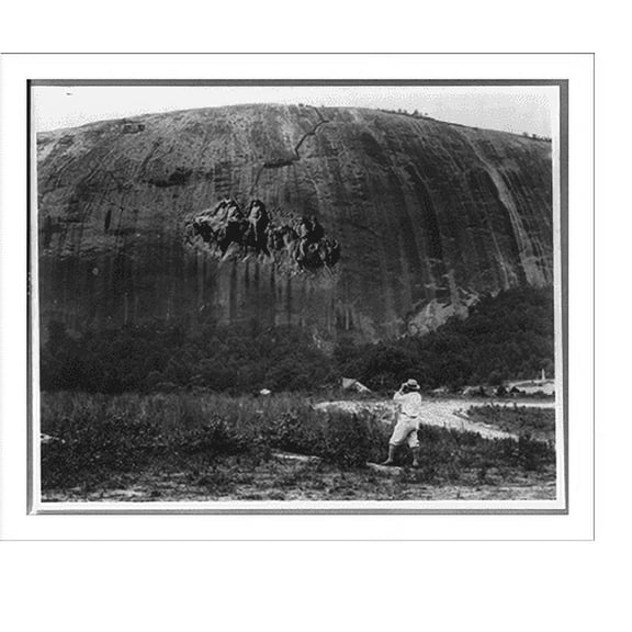 Historic Print, [Georgia - Stone Mountain Confederate memorial; panoramic view of mountainside], 18" x 24"