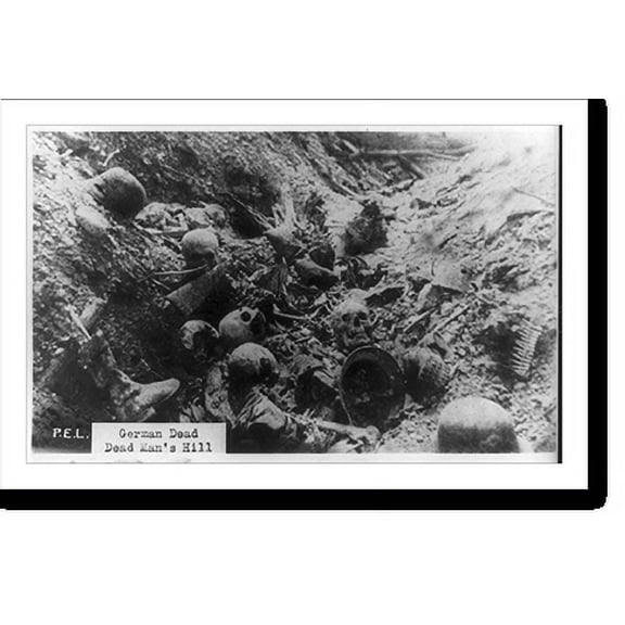 Historic Print, German Dead, Dead Man's Hill., 16" x 20"