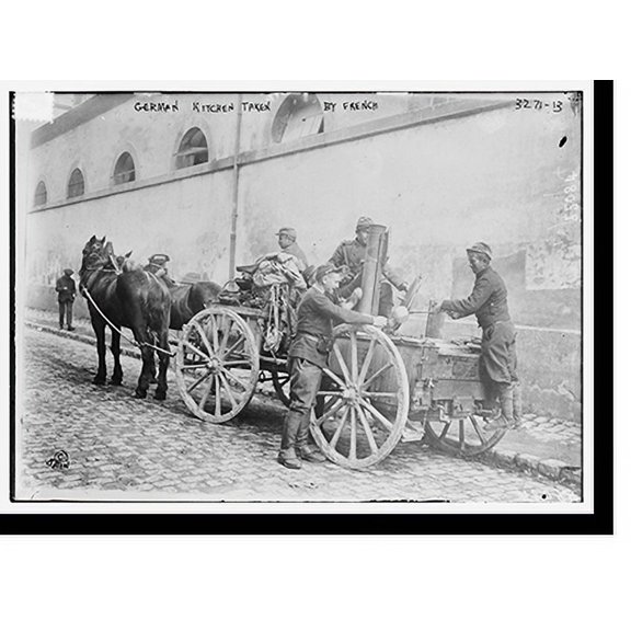 Historic Print, German Kitchen taken by Fr., 16" x 20"