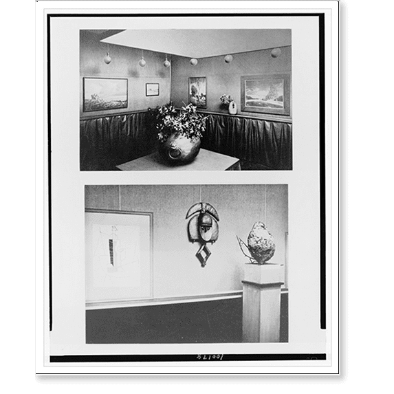 Historic Print, German and Viennese photography, March, 1906. Detail: Picasso - Braque exhibition, January, 1915, 18" x 24"
