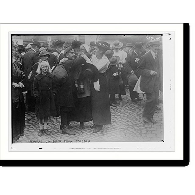 Historic Print, German children from Sweden, 16" x 20"