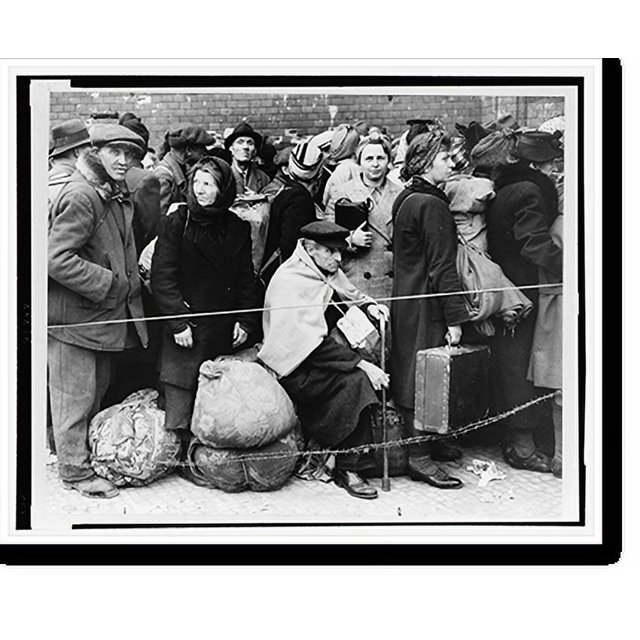 Historic Print, [German displaced persons, carrying their few
