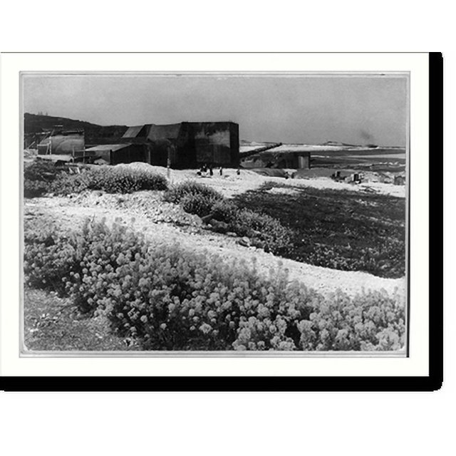 Historic Print, [German fortification with large gun under construction