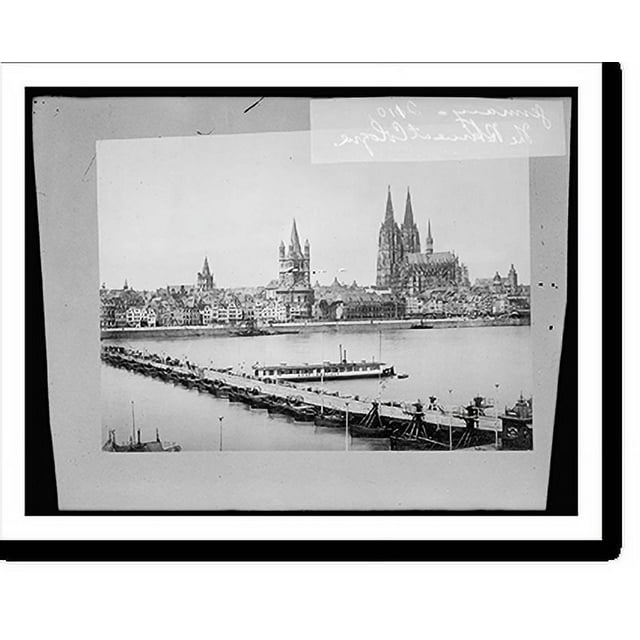 Historic Print, Germany, The Rhine at Cologne, 16" x 20"