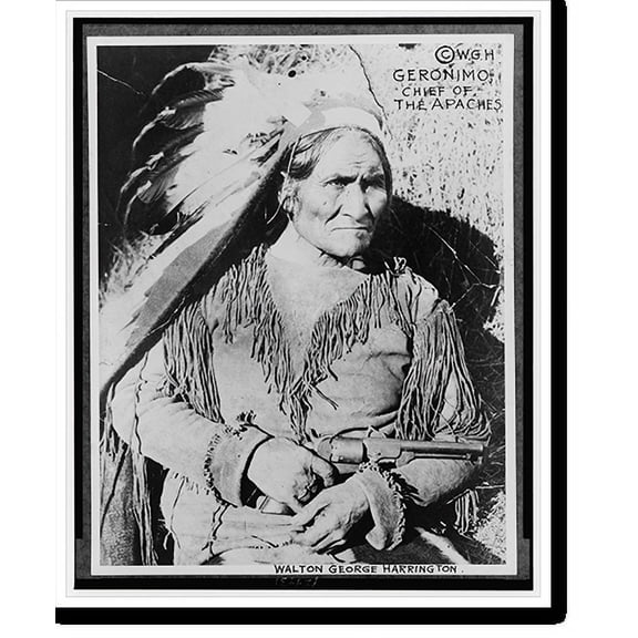 Historic Print, Geronimo, chief of the Apaches.Walton George Harrington., 16" x 20"